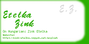 etelka zink business card